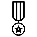 Military medal icon