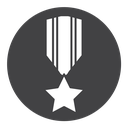 Military medal Black Filled icon