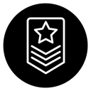 Military rank badge icon