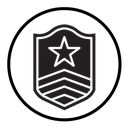Military rank badge icon