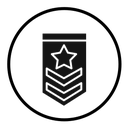 Military rank badge icon
