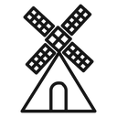 Mill sign icon