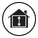 Minimum ceiling heights icon