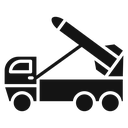 Missile Launcher Black Filled icon