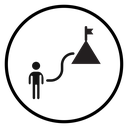 Mission Path Black Filled icon