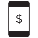 Mobile banking Black Filled icon
