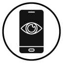 Mobile Eye Screen Black Filled icon