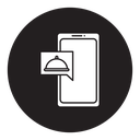 Mobile food ordering icon