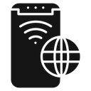 Mobile internet Black Filled icon