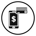 Mobile Payment Card Black Filled icon