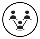 Modern teamwork icon