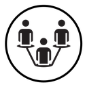 Modern teamwork icon