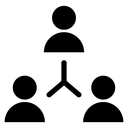 Modern teamwork icon