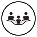 Modern teamwork icon