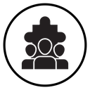 Modern teamwork icon