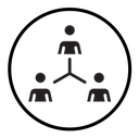 Modern teamwork icon