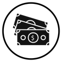 Money Black Filled icon