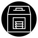 Money counting machine icon