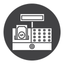 Money counting machine icon