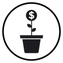 Money growing icon