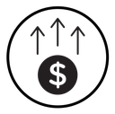 Money growing icon