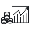 Money revenue graph 2 icon