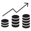 Money revenue graph icon