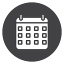 Monthly Calendar Black Filled icon