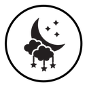 Moon and stars icon