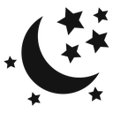 Moon and stars icon