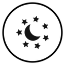Moon and stars icon