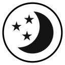Moon and stars icon