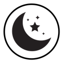 Moon and stars icon