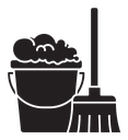 Mop cleaning icon
