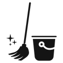 Mopping floors icon