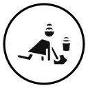 Mopping floors Black Filled icon