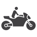 Motorbike riding icon