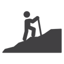 Mountain climb icon
