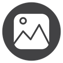 Mountain Photo Frame Black Filled icon