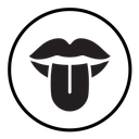 Mouth sticking tongue out icon