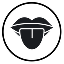 Mouth sticking tongue out icon