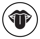 Mouth sticking tongue out icon