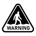 Mud warning sign icon