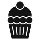 Muffin Black Filled icon