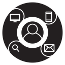 Multichannel marketing icon