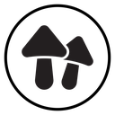 Mushroom Black Filled icon