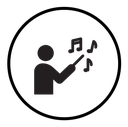 Music conductor icon