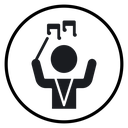 Music Conductor Raised Arms icon