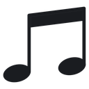 Music note Black Filled icon