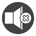 Mute sound Black Filled icon